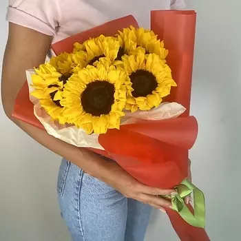 ЛЭТУАЛЬ FLOWERS Букет из подсолнухов 7 шт.