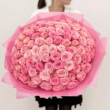 ЛЭТУАЛЬ FLOWERS Букет из розовых роз 101 шт красивый букет
