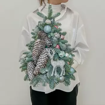 ЛЭТУАЛЬ FLOWERS Елка ручной работы Снежная елочка