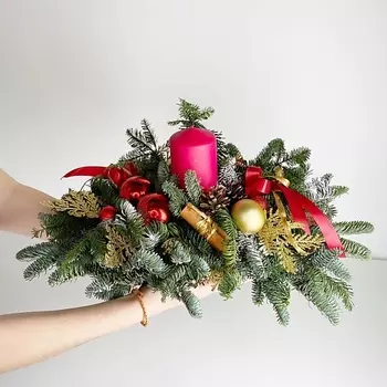 ЛЭТУАЛЬ FLOWERS Новогодняя композиция "Праздничное настроение"