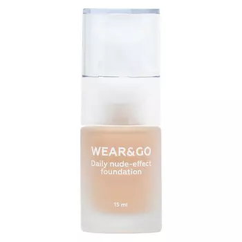 ЛЭТУАЛЬ Легкий тональный крем естественный эффект WEAR&GO Daily nude-effect foundation