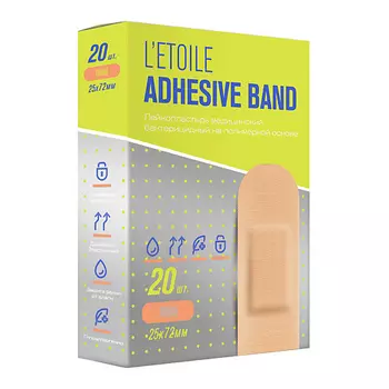 LOREN COSMETIC ЛЭТУАЛЬ Лейкопластырь медицинский бактерицидный Letoile Adhesive band 25х72 мм