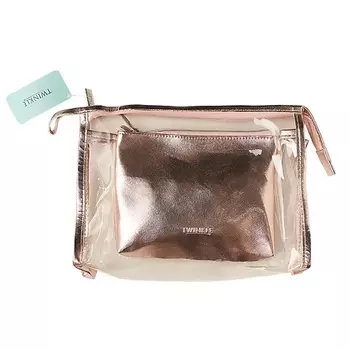 ЛЭТУАЛЬ TWINKLE Косметичка Set of 2 Rose Gold