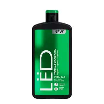 LЁD Гель 3 в 1 для лица, волос и тела мужской «Улётная свежесть»