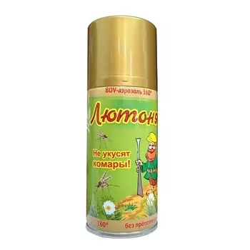 ЛЮТОНЯ Аэрозоль от комаров, мокрецов, москитов, мошек, слепней, блох 125.0