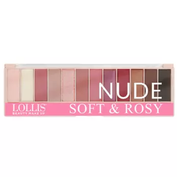 LOLLIS Тени для век Nude Soft & Rosy Eyeshadow 12 Colors
