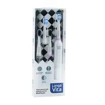 LONGA VITA Зубная щетка электрическая белая SoClean