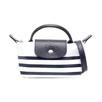 LONGCHAMP Сумка Le Pliage Canvas Bag Women's Marine Blue & White
