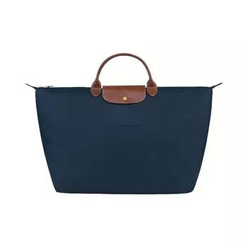 LONGCHAMP Сумка Le Pliage Canvas With Leather Trim Canvas Bag Women's Dark Blue