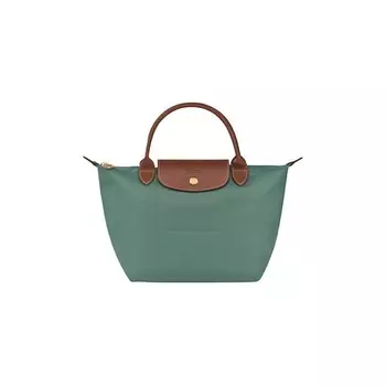 LONGCHAMP Сумка Le Pliage Cow Leather Trim Handbag Mini Women's Green
