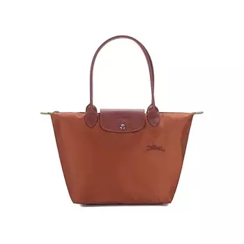 LONGCHAMP Сумка Le Pliage Green Cow Leather Trim Dumpling Bag Women's Brown