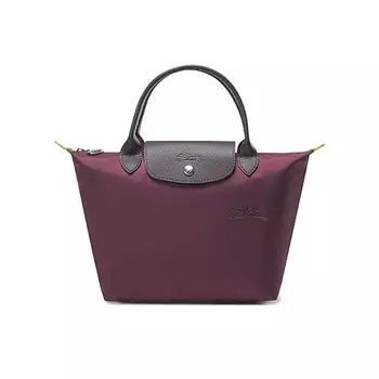 LONGCHAMP Сумка Le Pliage Green Eco-Friendly Canvas With Cow Leather Trim Dumpling Bag Women's Red