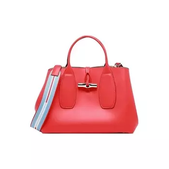 LONGCHAMP Сумка Roseau Cow Leather Tote Bag Medium Size Women's Red