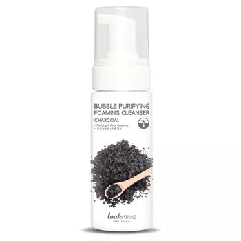 LOOK AT ME Пенка для лица очищающая с углем Bubble Purifying Foaming Cleanser Charcoal