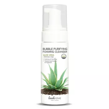 LOOK AT ME Пенка для лица очищающая с экстрактом алоэ вера Bubble Purifying Foaming Cleanser Aloe Vera