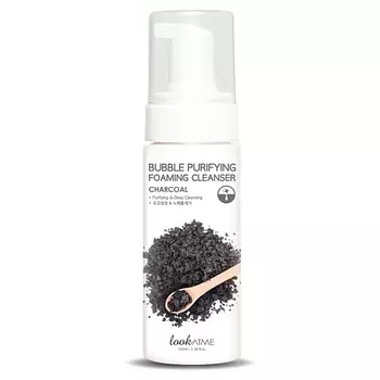 LOOK AT ME Пенка для лица очищающая с углем Bubble Purifying Foaming Cleanser Charcoal