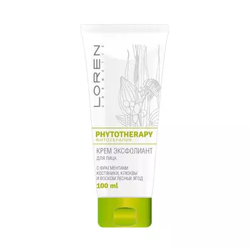 LOREN COSMETIC Крем эксфолиант для лица с фрагментами костяники, клюквы и воском лесных ягод Phytotherapy