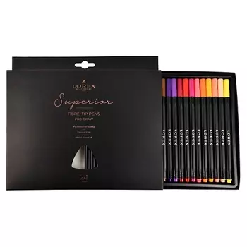 LOREX Фломастеры набор Superior 12 цветов soft-touch