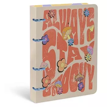 LOREX Тетрадь со сменным блоком на кольцах HIPPIE А5 120 листов