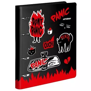 LOREX Тетрадь со сменным блоком на кольцах PANIC A5 80 листов