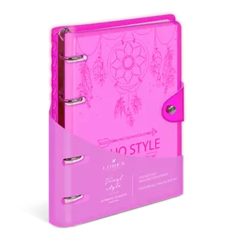 LOREX Тетрадь со сменным блоком на кольцах NEON 120 листов