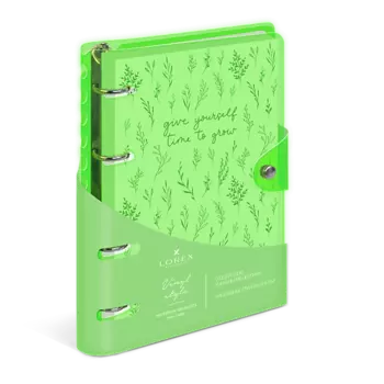 LOREX Тетрадь со сменным блоком на кольцах NEON 120 листов