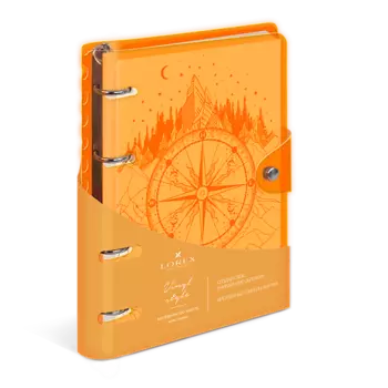 LOREX Тетрадь со сменным блоком на кольцах NEON 120 листов