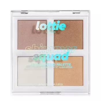 LOTTIE LONDON Палетка пудровых хайлайтеров Shimmer Squad