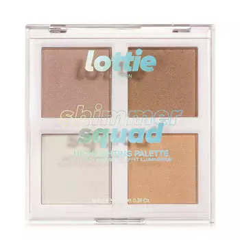 LOTTIE LONDON Палетка пудровых хайлатеров Shimmer Squad