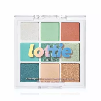 LOTTIE LONDON Палетка теней для век 9 оттенков Totally Mint