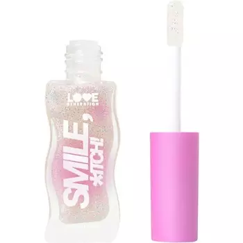 LOVE GENERATION Блеск для губ Smile, *itch! глянцевый, невесомая увлажняющая текстура