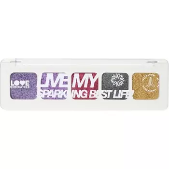 LOVE GENERATION Палетка дуохромных теней для век Live my sparkling best life!