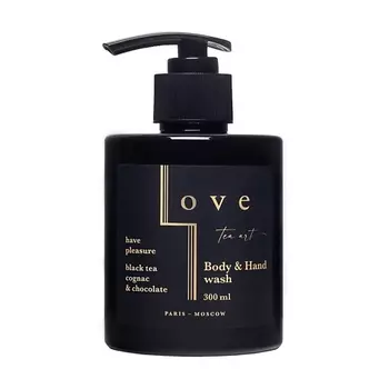 LOVE TEA ART Гель для душа и рук "Черный чай, Коньяк и Шоколад" 300