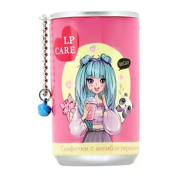 LP CARE Салфетки влажные Love антибактериальные в банке 30.0