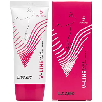 LSANIC Крем-лифтинг для шеи и коррекции овала лица V-Line 5 Peptides