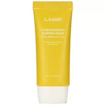 LSANIC Маска для лица концентрированная ночная с коллагеном и юдзу