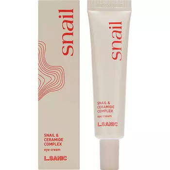 LSANIC Обновляющий крем вокруг глаз с муцином улитки и комплексом керамидов Snail Eye Cream