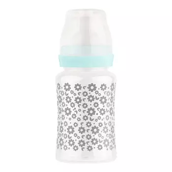 LUBBY Бутылочка для кормления с соской молочной, широким горлом, с рождения