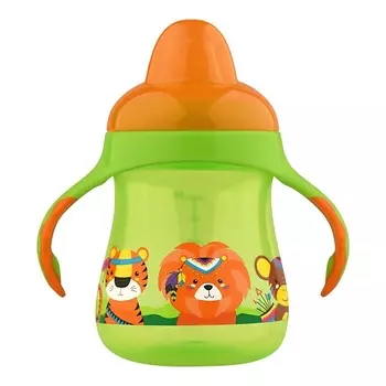 LUBBY Поильник-непроливайка с мягким носиком, Лев, с 6 месяцев