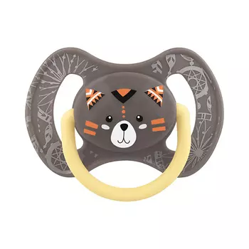 LUBBY Пустышка латексная с круглым соском, с 6 месяцев