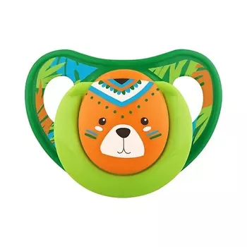 LUBBY Силиконовая пустышка с классическим круглым соском от 6 месяцев