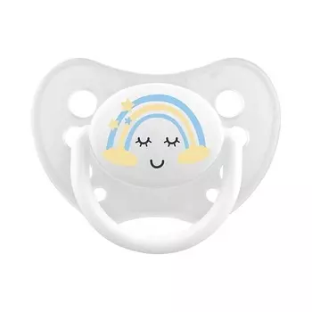 LUBBY Силиконовая пустышка с симметричным соском от 6 месяцев