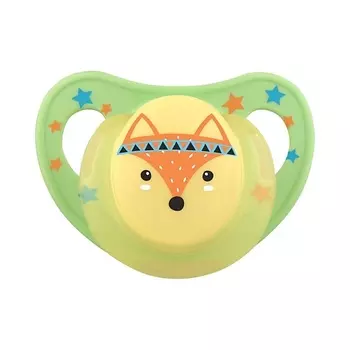 LUBBY Силиконовая пустышка со скошенным соском от 6 месяцев