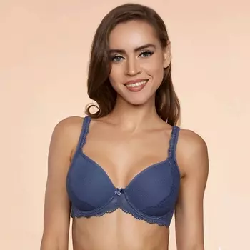 LUCE DEL SOLE Бюстгальтер спейсер кружевной, с формованными чашками на косточках