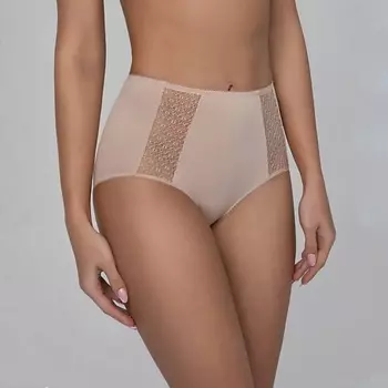 LUCE DEL SOLE Трусы слипы высокой посадки из микрофибры с кружевом