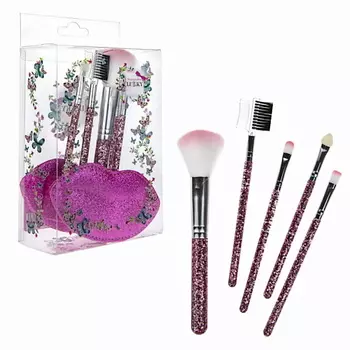 LUKKY Набор кистей для макияжа в подставке "Губы"