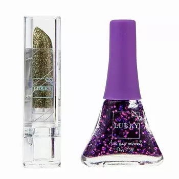 Lukky Лак и помада меняющая цвет в наборе