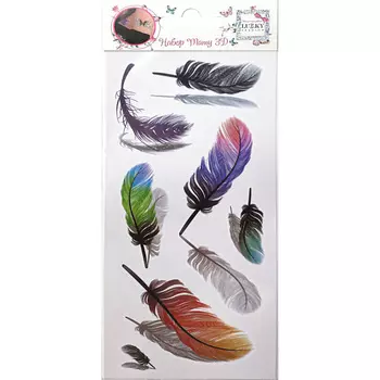 LUKKY Набор тату 3D, перья