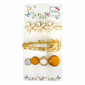 LUKKY Набор заколок Цветы, Круги
