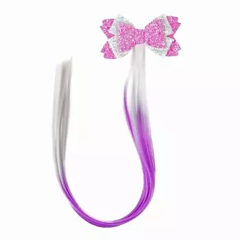 LUKKY Накладная прядь на заколке Лиловый бант